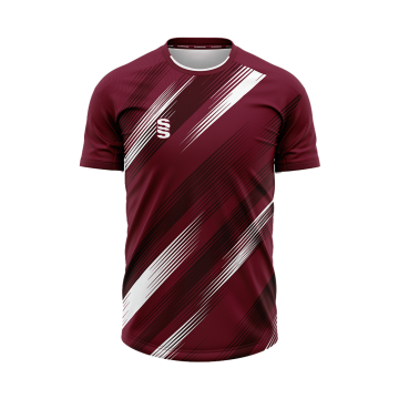 VAPOUR SHIRT-Maroon-White
