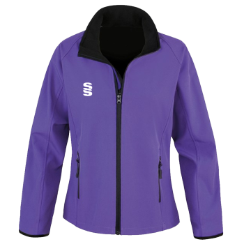 Female Core printable softshell jacket - Purple