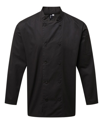 Chef's Coolchecker® long sleeve jacket - Black